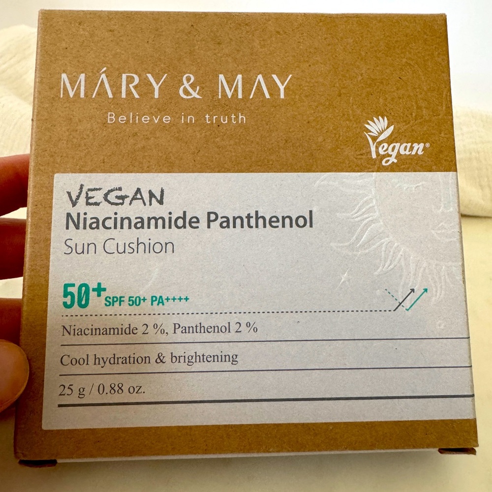 Korean Mary & May Vegan Niacinamide Sun Cushion SPF50+ Brand New Full Size